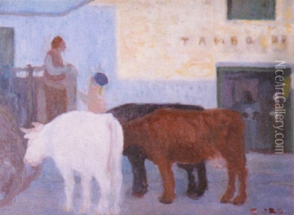 Tambo Oil Painting - Pedro Figari