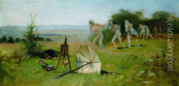 Sen Malarza Oil Painting - Jacek Malczewski