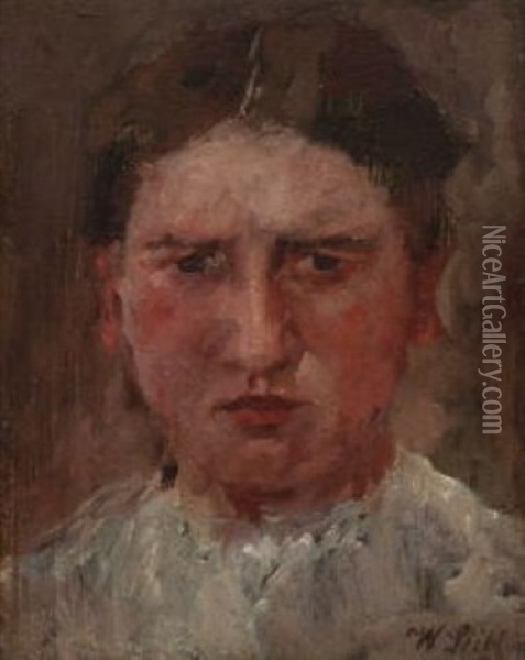 Bildnis Eines Jungen Madchens Oil Painting - Wilhelm Maria Hubertus Leibl