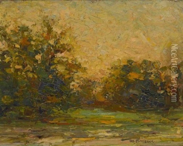 Parklandschaft Oil Painting - Joseph Futterer
