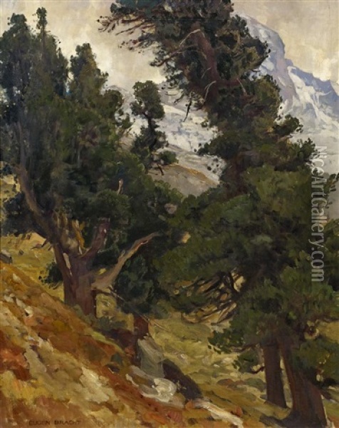 Arven-landschaft In Der Schweiz Oil Painting - Eugen Felix Prosper Bracht