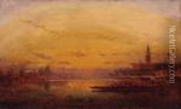 Vue De Venise Oil Painting - Henri Duvieux