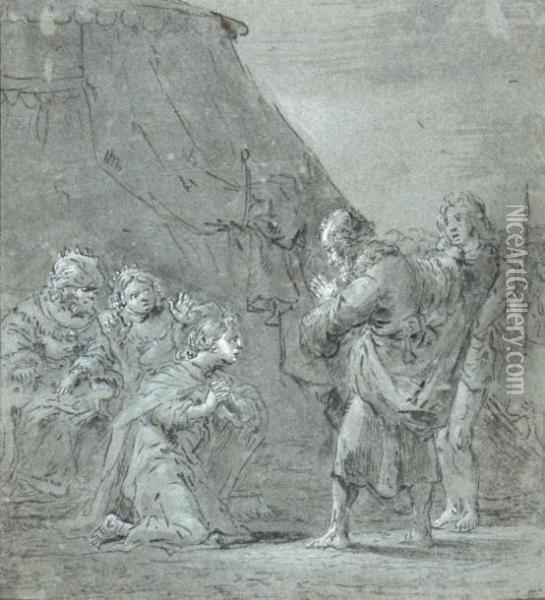 Scene De L'histoire Ancienne Oil Painting - Leonaert Bramer