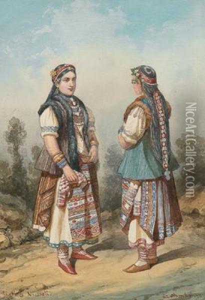 Costumi Bulgari Oil Painting - Carol Popp De Szathmari