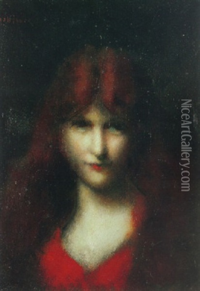 The Auburn Beauty Oil Painting - Jean Jacques Henner