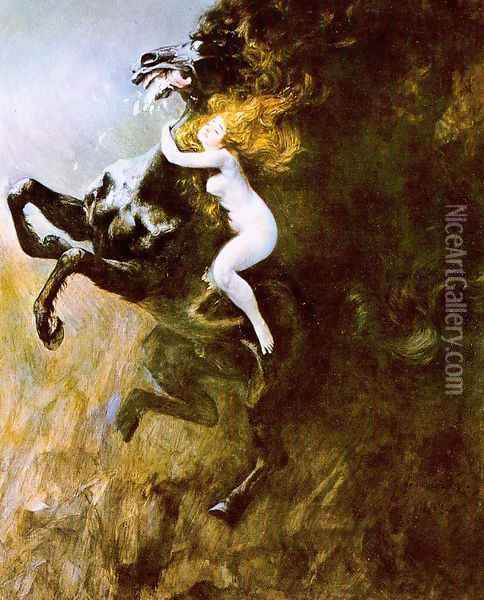 Ecstasy 1894 Oil Painting - Wladyslaw Podkowinski