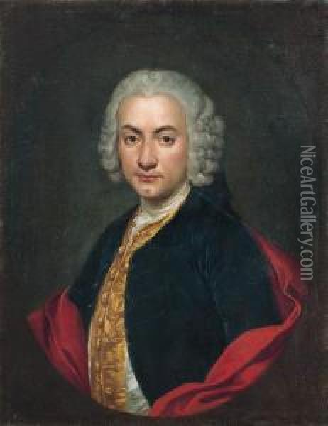 Portrait Of A Gentleman Oil Painting - Giacomo Ceruti (Il Pitocchetto)
