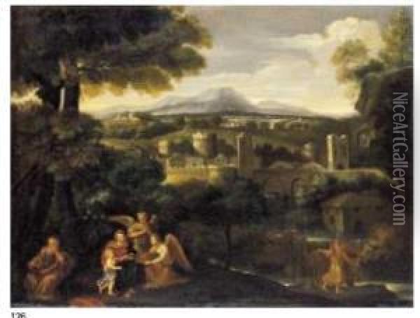 Paesaggio Con Il Riposo Nella Oil Painting - Gian Battista Viola