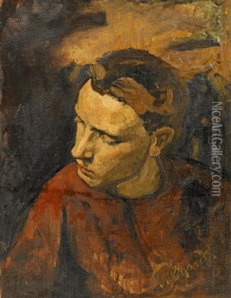 Johanneskopf Oil Painting - Eduard (Karl-Franz) von Gebhardt