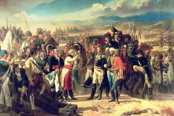 The Surrender of Bailen, 23rd July 1808 Oil Painting - Jose Casado del Alisal