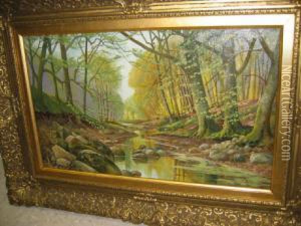 Wood Creek Oil Painting - Thorvald Larsen