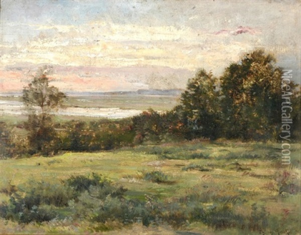Heidelandschaft Oil Painting - Emile van Marcke de Lummen