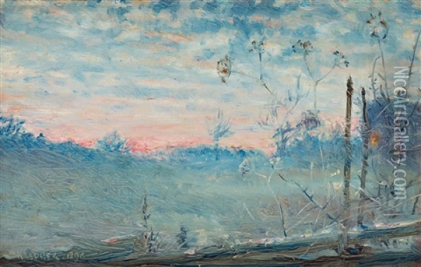 Skymning (twilight) Oil Painting - Nils Kreuger