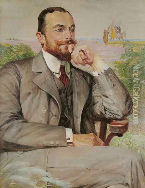 Portrait of Ludwik Zelenski Oil Painting - Jacek Malczewski