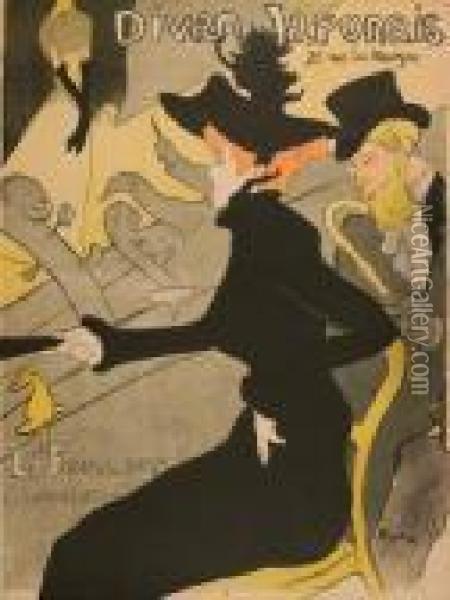 Divanjaponais Oil Painting - Henri De Toulouse-Lautrec