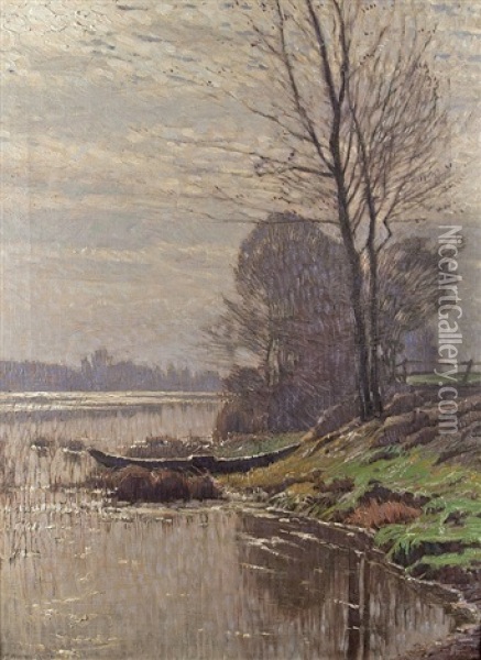 On The Banks Of The Rhine Oil Painting - Arthur Wansleben