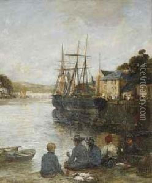 Too Young For Sea Oil Painting - John Robertson Reid