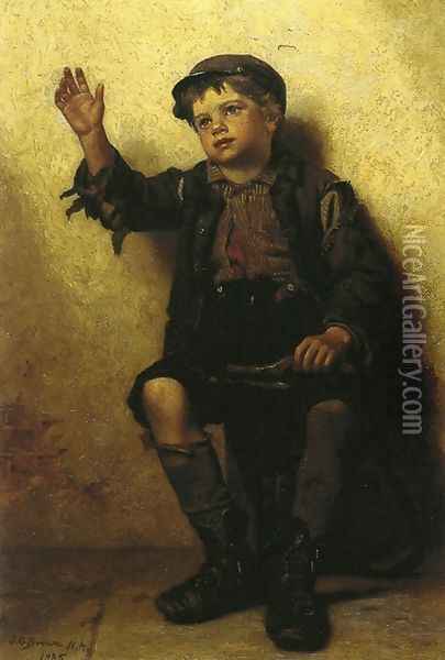 Shoeshine Boy Oil Painting - John George Brown