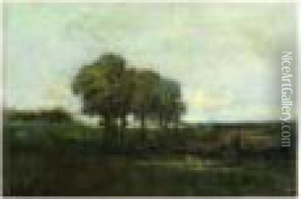 Paysage Aux Arbres Oil Painting - Theodore Rousseau