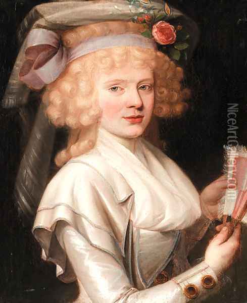 Portrait of a lady Oil Painting - Scandinavian School