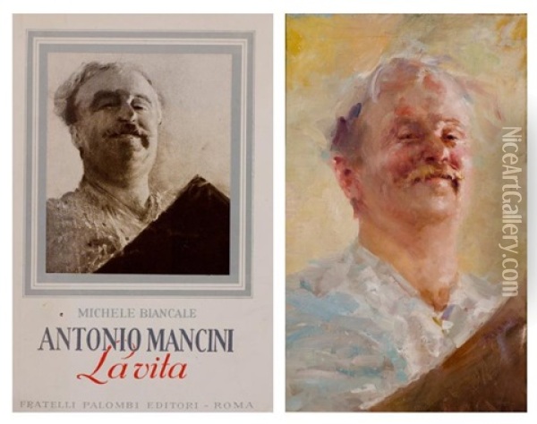 Autoportrait - Autoritratto Oil Painting - Antonio Mancini