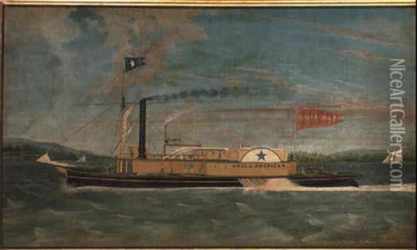 Steamboat 'anglo American' Oil Painting - James Bard