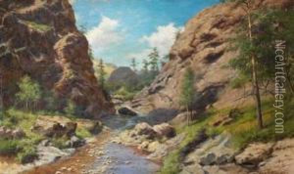 Paysage Rocheux Oil Painting - Ivan Avgustovich Vel'ts