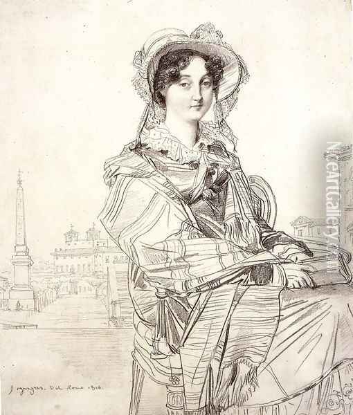 Mrs Charles Badham Oil Painting - Jean Auguste Dominique Ingres
