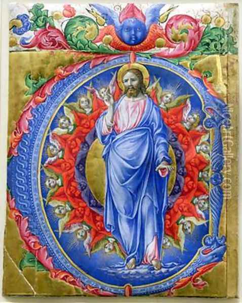 Christ in Glory Oil Painting - da Verona Liberale (Bonfanti)
