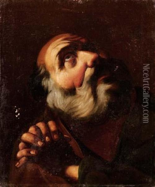 Le Lacrime Di San Pietro Oil Painting - Lorenzo Garbieri Il Nepote