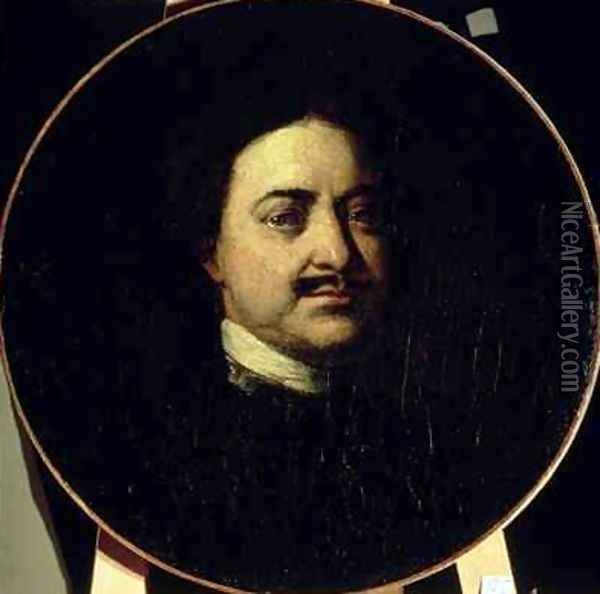 Portrait of Peter I the Great 1672-1725 Oil Painting - Ivan Nikitich Nikitin