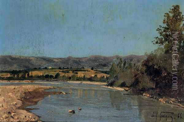 The Banks of the Durance at Puivert Oil Painting - Paul-Camille Guigou