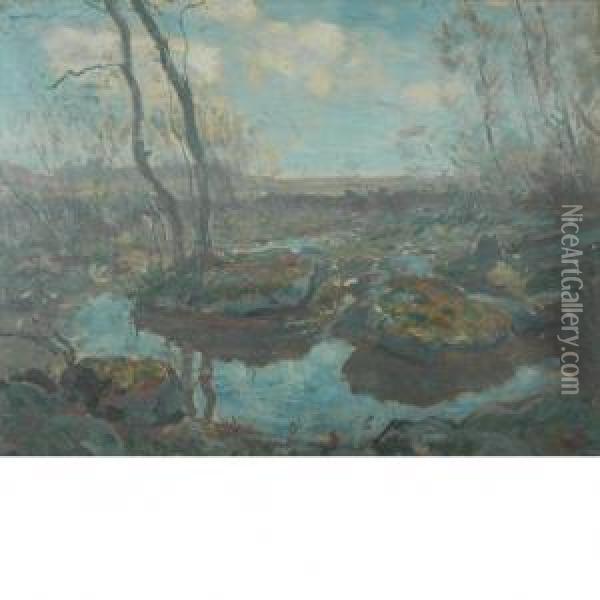Marsh Landscape Oil Painting - Henry Ward Ranger