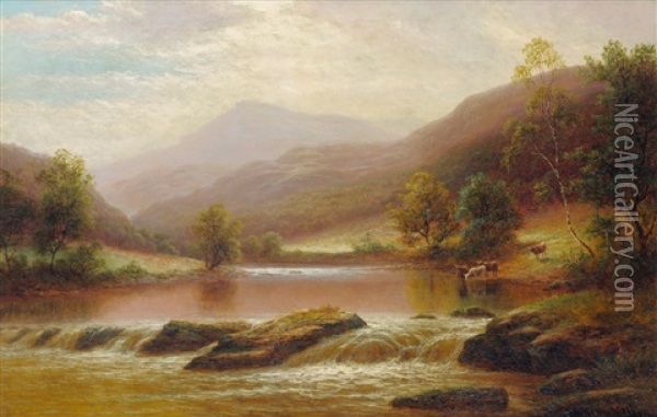Moel Siabod From The Llugwy, North Wales Oil Painting - William Mellor