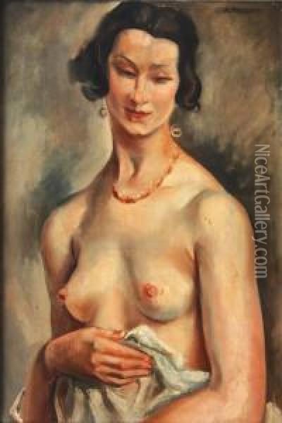 Jeune Femme Nue Oil Painting - Andre Favory