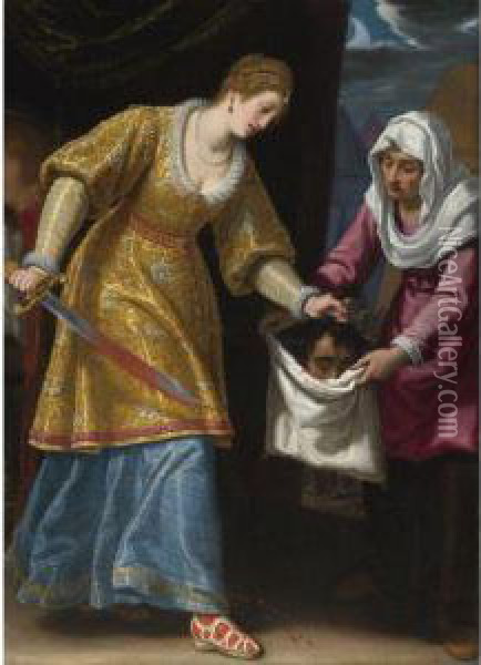 Judith And Holofernes Oil Painting - Matteo Rosselli