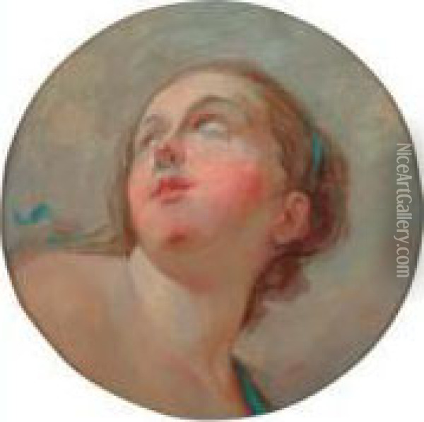 Portrait De Jeune Femme Oil Painting - Leon Louis Riesener