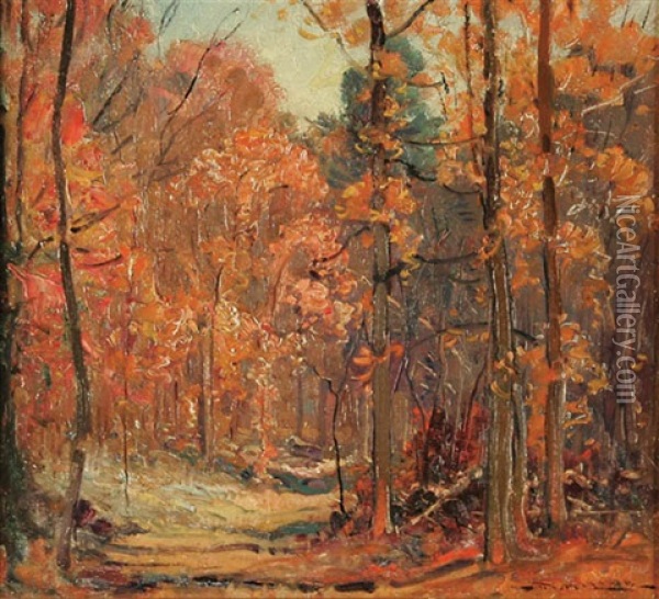 Fall Landscape Oil Painting - Frederick Mortimer Lamb