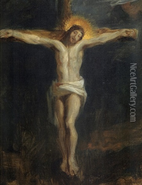Le Christ En Croix Oil Painting - Eugene Delacroix