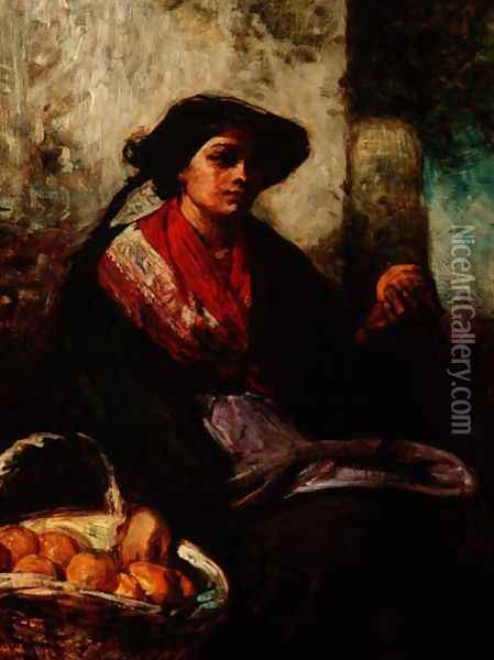 The Orange Seller Oil Painting - John Phillip