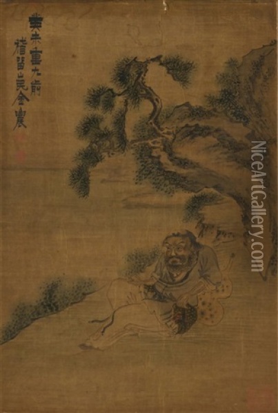 Attribute To Jing Long (1867-1763) Tie Guaili Oil Painting -  Jin Nong