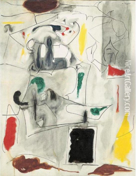 Portrait Of Y.d. Oil Painting - Arshile Gorky