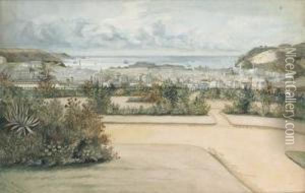 View From Penlae Villas, Stoke, Devon Oil Painting - Louisa Stone Smith