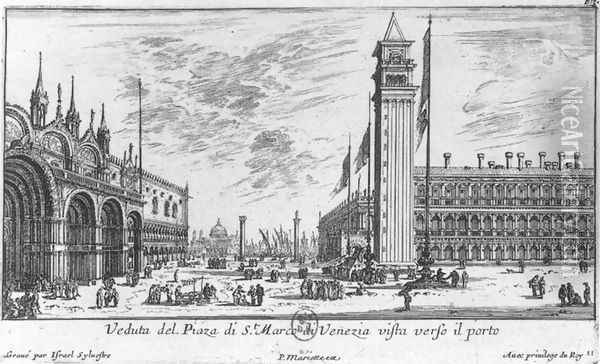 Piazzetta from the Piazza San Marco Oil Painting - Israel Silvestre the Younger
