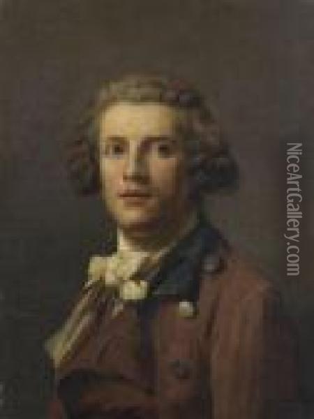 Portrait D'homme Oil Painting - Antoine Vestier
