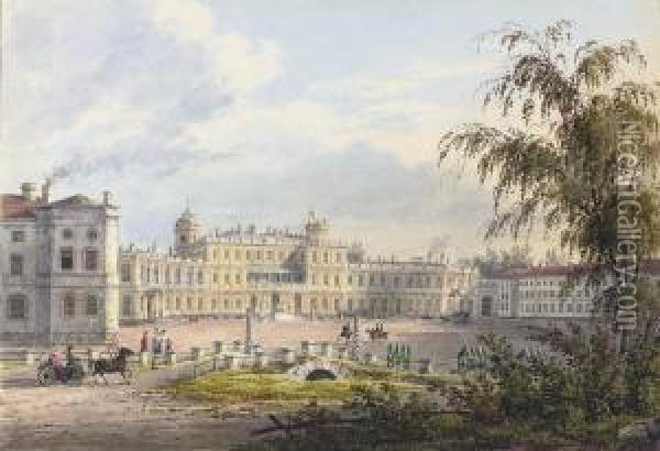 The Imperial Palace, Gatchina Oil Painting - Johann Jakob Meyer