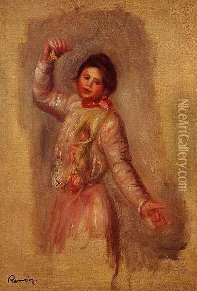 Dancer With Castenets Oil Painting - Pierre Auguste Renoir