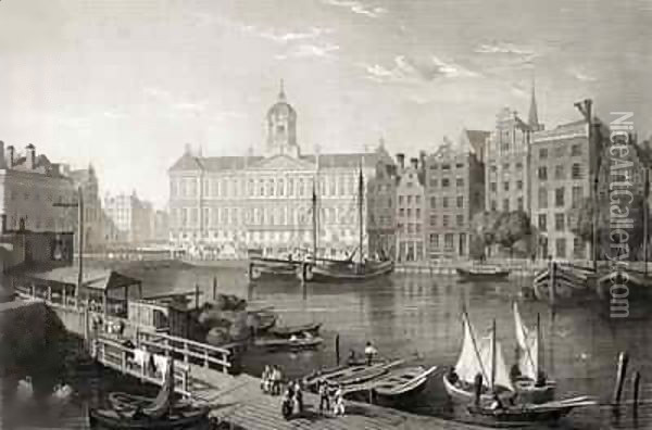The Damrak Palace, Amsterdam Oil Painting - Lieutenant-Colonel Batty