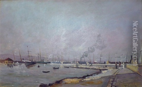 Le Port De Joliette Oil Painting - Alfred Casile