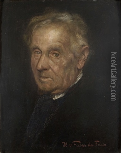 Bildnis Eines Alten Mannes (der Torwanger) Oil Painting - Hans Von Faber Du Faur